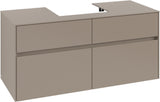 Villeroy & Boch Waschtischunterschrank Collaro C07000 Taupe 1200 mm mit 4 Auszügen und Push-Open
