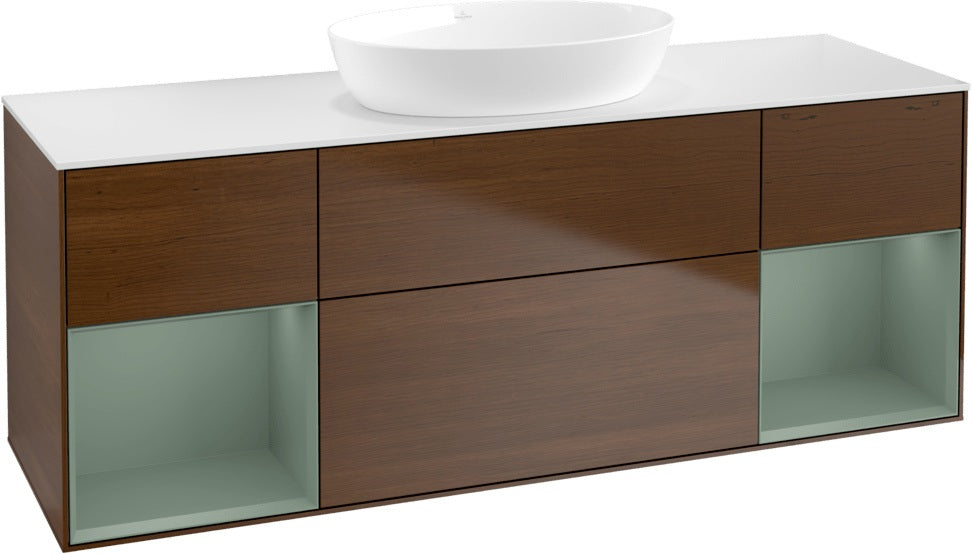 Villeroy & Boch Finion Waschbeckenunterschrank 1600 mm Glossy White Lacquer – mit LED-Beleuchtung
