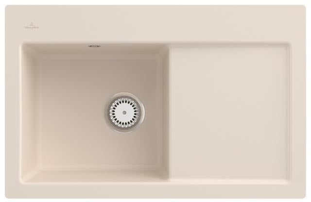 Villeroy & Boch Subway 45 flat flächenbündige Spüle 745x475 mm Ivory CeramicPlus