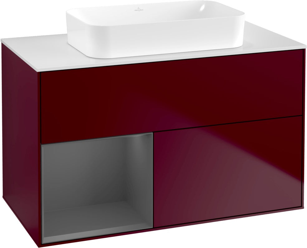 Villeroy & Boch Finion Waschtischunterschrank 1000 mm Glossy White Lacquer – mit LED-Beleuchtung & SoftClosing