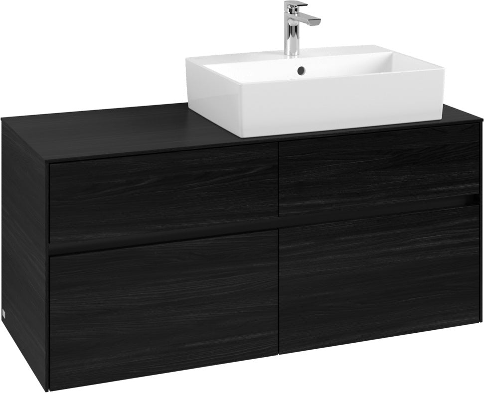 Villeroy & Boch Waschtischunterschrank Collaro C130 B0 1200 mm Black Oak mit Beleuchtung