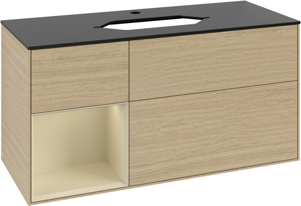Villeroy & Boch Finion Waschtischunterschrank 1200 mm Glossy White Lacquer mit LED-Beleuchtung
