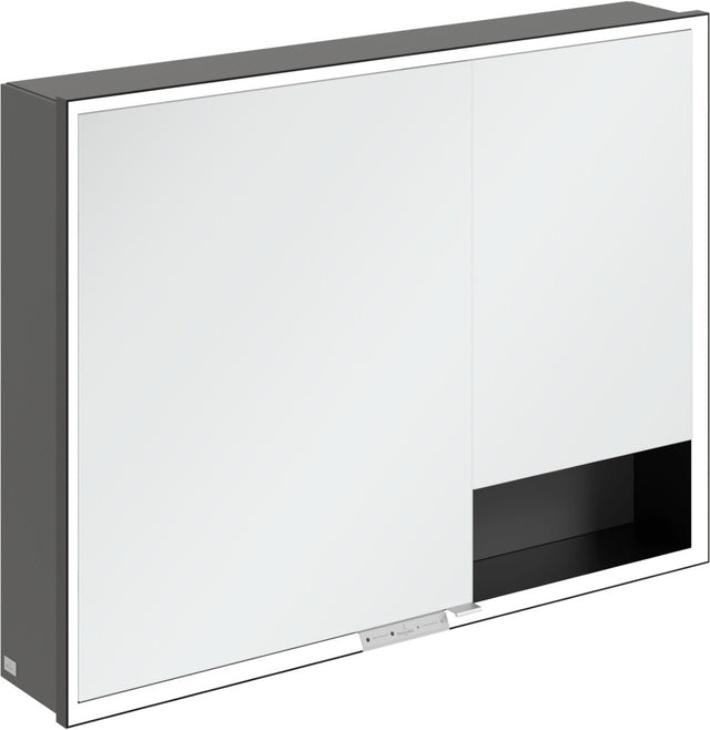 Villeroy & Boch Spiegelschrank My View+ B48110 1000 mm Graphite mit LED-Beleuchtung und SoftClosing