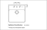 Villeroy & Boch Spülstein Einzelbecken 595x630 mm Keramik Ebony CeramicPlus