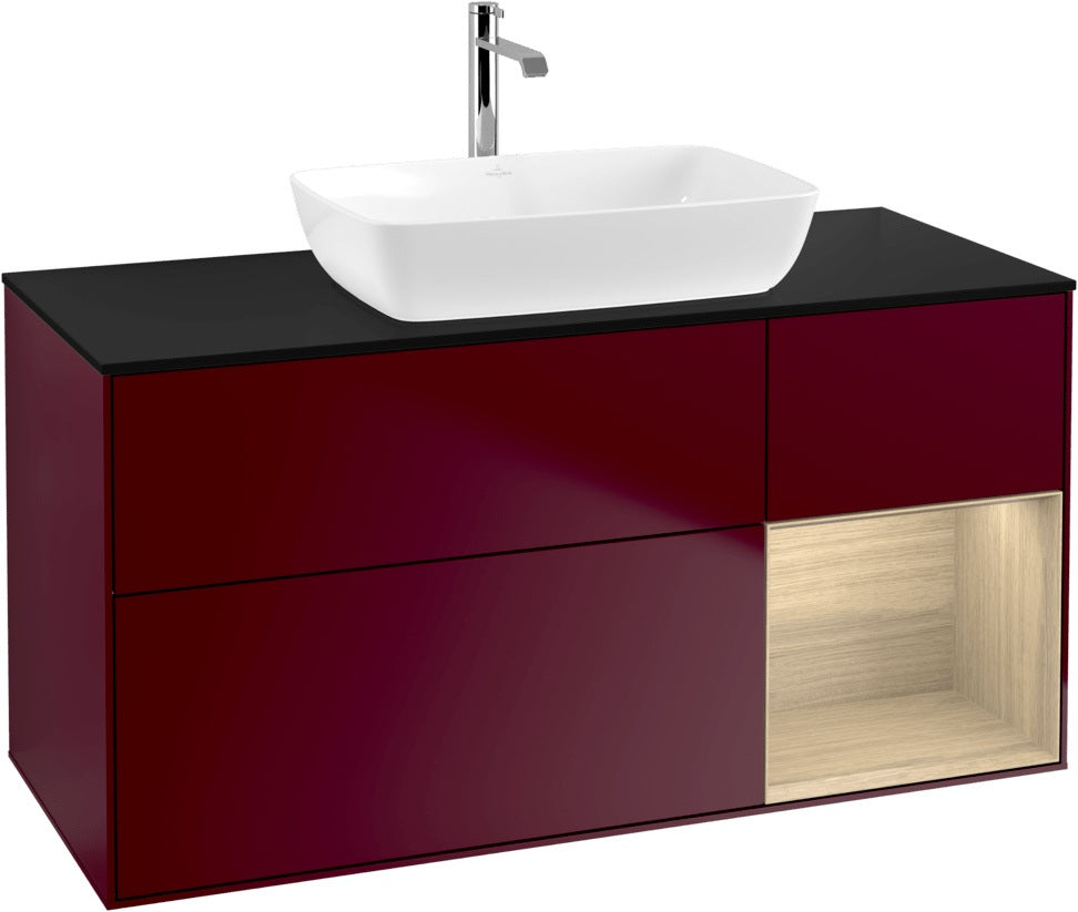 Villeroy & Boch Finion Waschbeckenunterschrank 1200 mm Glossy White Lacquer mit Beleuchtung