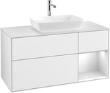 Villeroy & Boch Waschtischunterschrank Finion G831G 1200 mm Glossy White Lacquer mit Beleuchtung