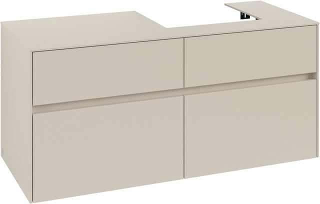 Villeroy & Boch Waschtischunterschrank Collaro C07200 in Cashmere Grey, 1200 mm, mit 4 Auszügen und SoftClosing