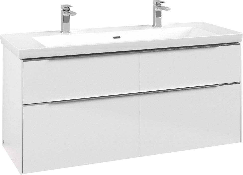 Villeroy & Boch Waschtischunterschrank Subway 3.0 C 602L0, 1272 mm, Brilliant White, mit LED-Beleuchtung