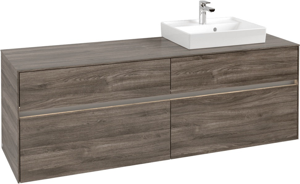 Villeroy & Boch Waschtischunterschrank Collaro C079B0 1600 mm Eiche mit LED-Beleuchtung