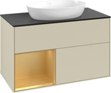 Villeroy & Boch Waschtischunterschrank Finion FA12G 1000 mm Glossy White Lacquer mit Beleuchtung