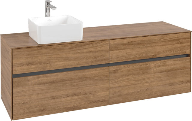 Villeroy & Boch Waschtischunterschrank Collaro C050 Kansas Oak 1600 mm mit 4 Auszügen und SoftClosing