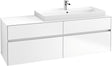 Villeroy & Boch Waschtischunterschrank Collaro C03000 1600 mm White Matt – 4 Auszüge, Becken rechts
