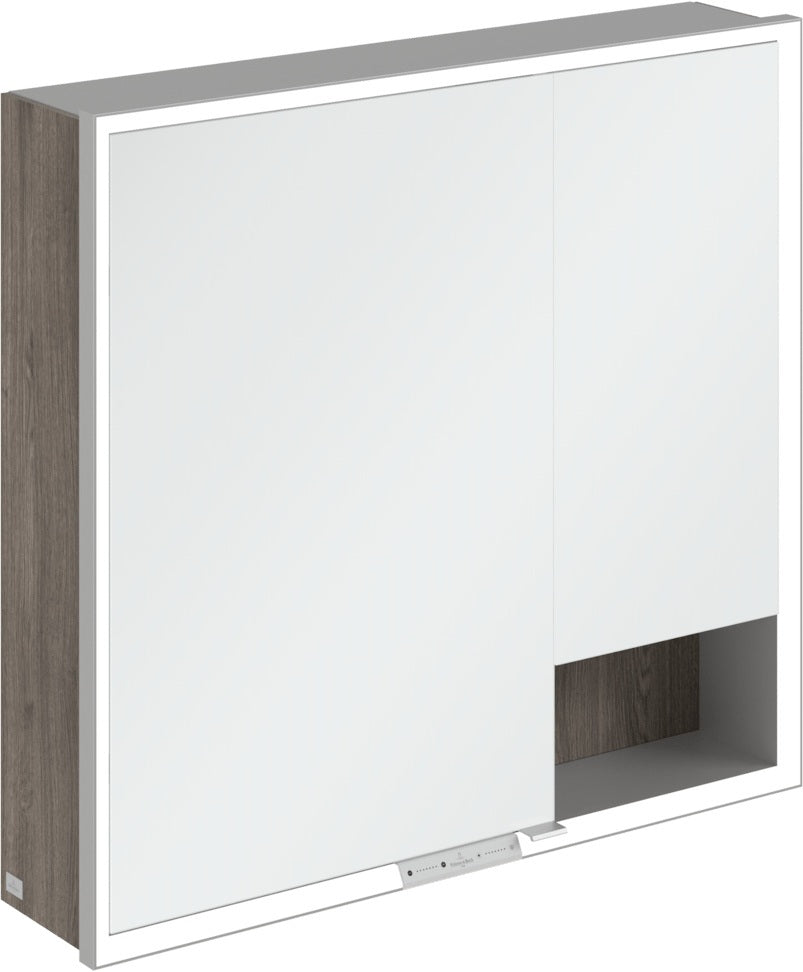 Villeroy & Boch My View+ Spiegelschrank A48180 800 mm Arizona Oak – LED, dimmbar, 2 Türen, IP44