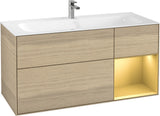 Villeroy & Boch Finion Waschbeckenunterschrank Glossy White Lacquer 1196 mm mit LED-Beleuchtung