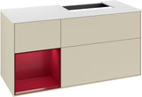 Villeroy & Boch Waschtischunterschrank Finion G141G 1200 mm Glossy White mit LED-Beleuchtung