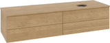 Villeroy & Boch Waschtischunterschrank Antao 1600 mm Warm Walnut mit 4 Auszügen und Beleuchtung