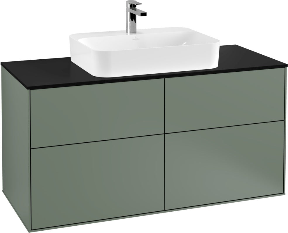 Villeroy & Boch Finion Waschtischunterschrank 1200 mm Glossy White Lacquer mit LED-Beleuchtung