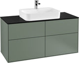 Villeroy & Boch Finion Waschtischunterschrank 1200 mm Glossy White Lacquer mit LED-Beleuchtung