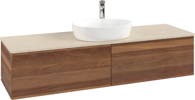 Villeroy & Boch Waschbeckenunterschrank Antao 1600 mm Warm Walnut mit 2 Auszügen