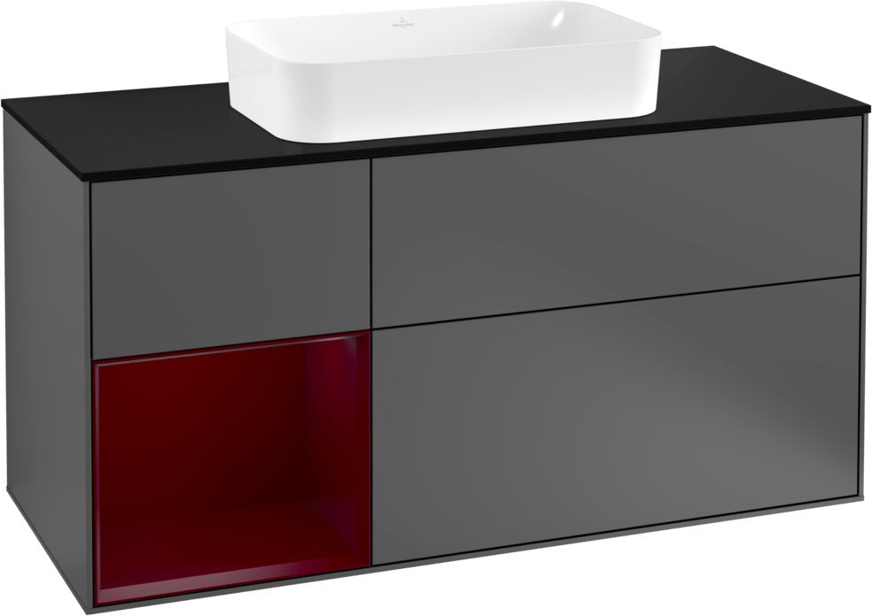 Villeroy & Boch Finion Waschtischunterschrank 1200 mm Glossy White Lacquer mit LED-Beleuchtung