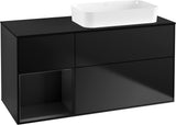 Villeroy & Boch Finion Waschtischunterschrank 120 cm Glossy White Lacquer mit Beleuchtung