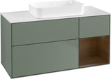 Villeroy & Boch Finion Waschtischunterschrank G711G Black Matt Lacquer 1200 mm mit Beleuchtung