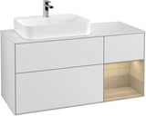 Villeroy & Boch Waschtischunterschrank Finion F401G 1200 mm Glossy White Lacquer mit Beleuchtung