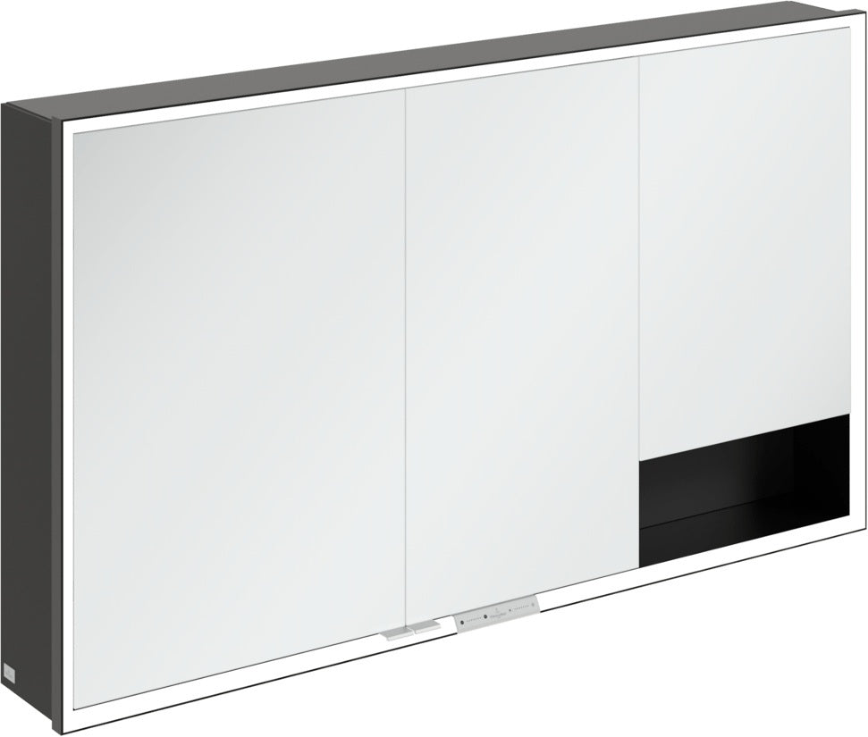 Villeroy & Boch Spiegelschrank My View+ B48110 1000 mm Graphite mit LED-Beleuchtung und SoftClosing