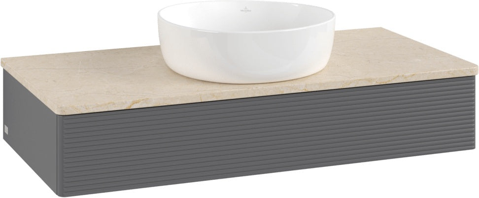 Villeroy & Boch Antao Waschbeckenunterschrank 1000 mm Anthracite Matt mit LED-Auszugsbeleuchtung