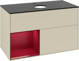 Villeroy & Boch Finion Waschbeckenunterschrank Glossy White mit Beleuchtung, 1000 mm