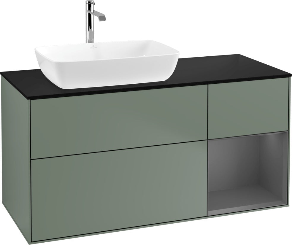 Villeroy & Boch Finion Waschtischunterschrank 1200 mm Glossy White mit Beleuchtung und SoftClosing