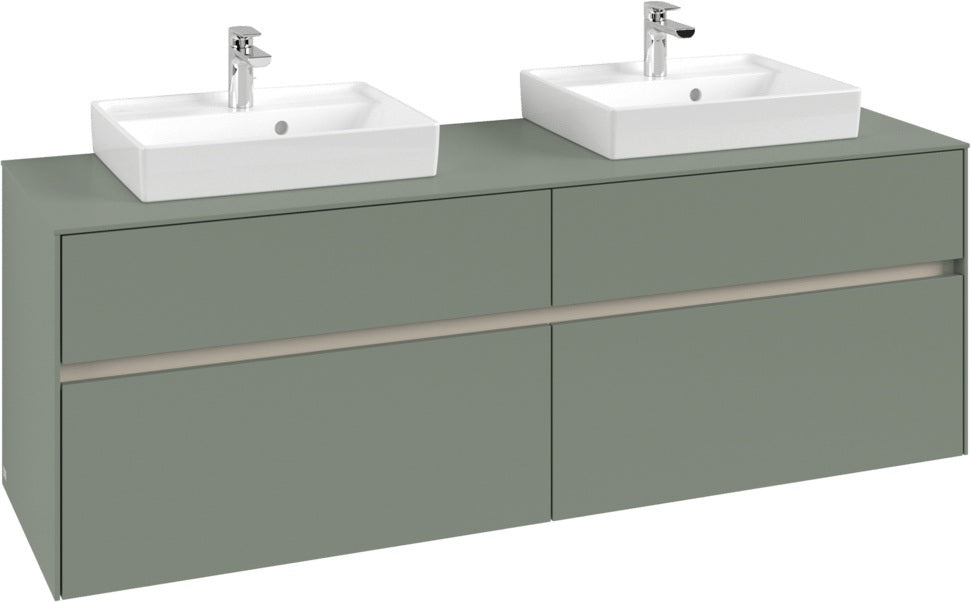 Villeroy & Boch Waschtischunterschrank Collaro C021 B0 1600 mm White Oak mit LED-Beleuchtung
