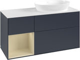 Villeroy & Boch Finion Waschtischunterschrank 1200 mm Glossy White Lacquer mit Beleuchtung