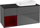 Villeroy & Boch Finion Waschtischunterschrank 120 cm Glossy White Lacquer mit Beleuchtung