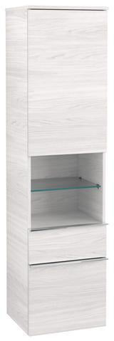 Villeroy & Boch Venticello Hochschrank 404 mm Glossy White mit Tür rechts und 2 Auszügen