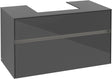 Villeroy & Boch Waschtischunterschrank Collaro C016 B0 1000 mm Glossy Grey mit LED-Beleuchtung