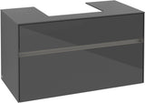 Villeroy & Boch Waschtischunterschrank Collaro C016 B0 1000 mm Glossy Grey mit LED-Beleuchtung