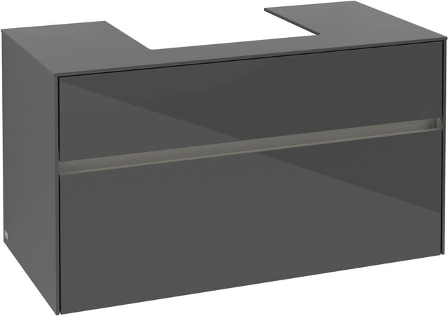 Villeroy & Boch Waschtischunterschrank Collaro C016 B0 1000 mm Glossy Grey mit LED-Beleuchtung