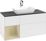 Villeroy & Boch Finion Waschtischunterschrank 1200 mm Glossy White Lacquer mit Beleuchtung