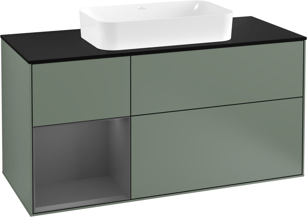 Villeroy & Boch Finion Waschtischunterschrank 1200 mm Glossy White Lacquer mit LED-Beleuchtung