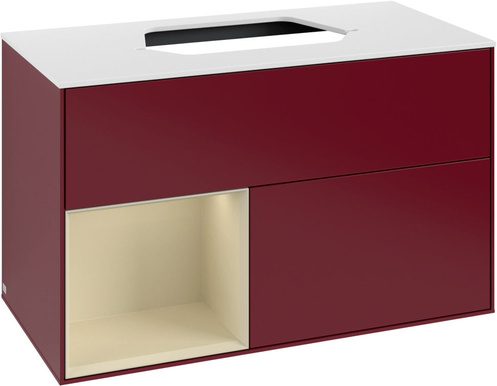 Villeroy & Boch Finion Waschtischunterschrank 1000 mm White Matt Lacquer mit LED-Beleuchtung