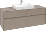 Villeroy & Boch Collaro Waschtischunterschrank 1400 mm Black Matt Lacquer mit 4 Auszügen