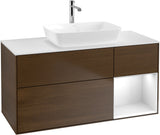 Villeroy & Boch Waschtischunterschrank Finion G831G 1200 mm Glossy White Lacquer mit Beleuchtung