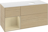 Villeroy & Boch Finion Waschtischunterschrank 1200 mm Glossy White Lacquer mit Beleuchtung