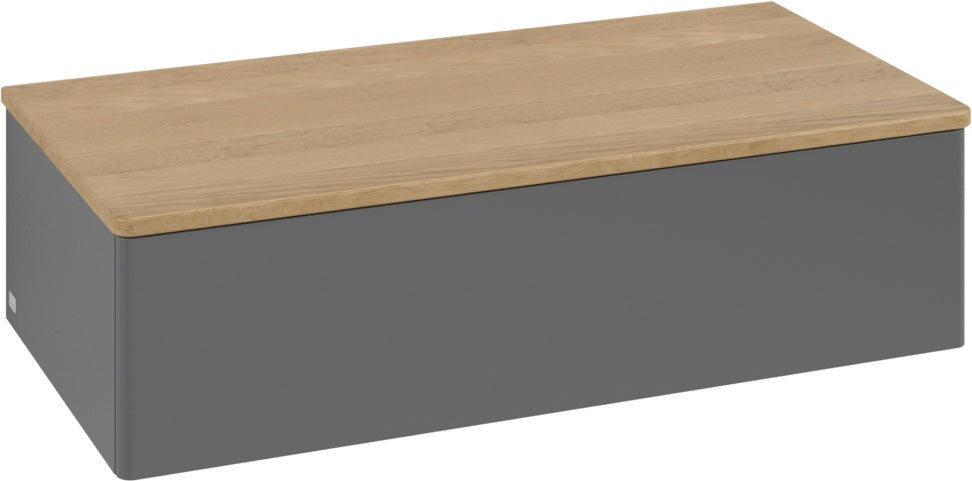 Villeroy & Boch Antao Sideboard 1000 mm mit Auszug & LED-Beleuchtung, Anthracite Matt Lacquer