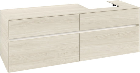Villeroy & Boch Collaro Waschbeckenunterschrank 1600 mm White Oak mit LED-Beleuchtung