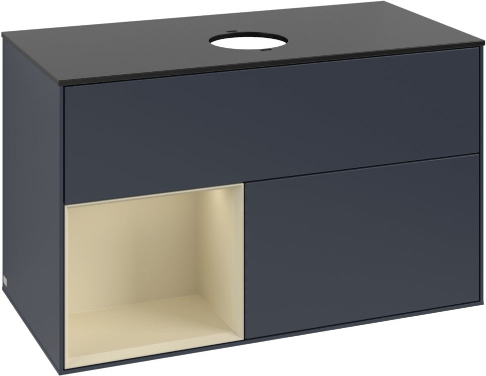Villeroy & Boch Finion Waschtischunterschrank 1000 mm Glossy White Lacquer mit Beleuchtung