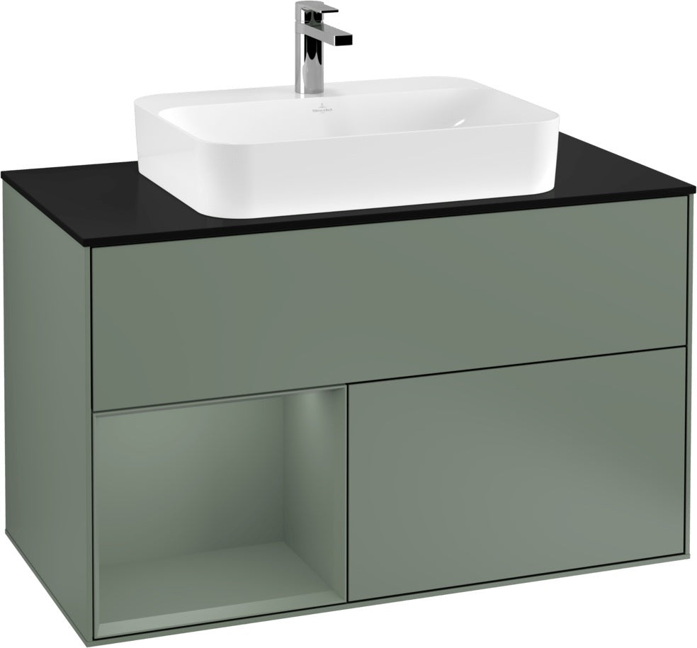 Villeroy & Boch Finion Waschtischunterschrank 1000 mm Glossy White Lacquer mit LED-Beleuchtung