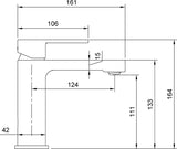 Villeroy & Boch Architectura Waschtischarmatur TVW 103004000 – Eckig, Chrom, mit Zugstangen-Ablaufgarnitur