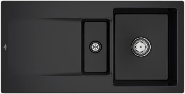Villeroy & Boch Einbauspüle Siluet 60 R TitanCeram Ebony CeramicPlus 1000 mm